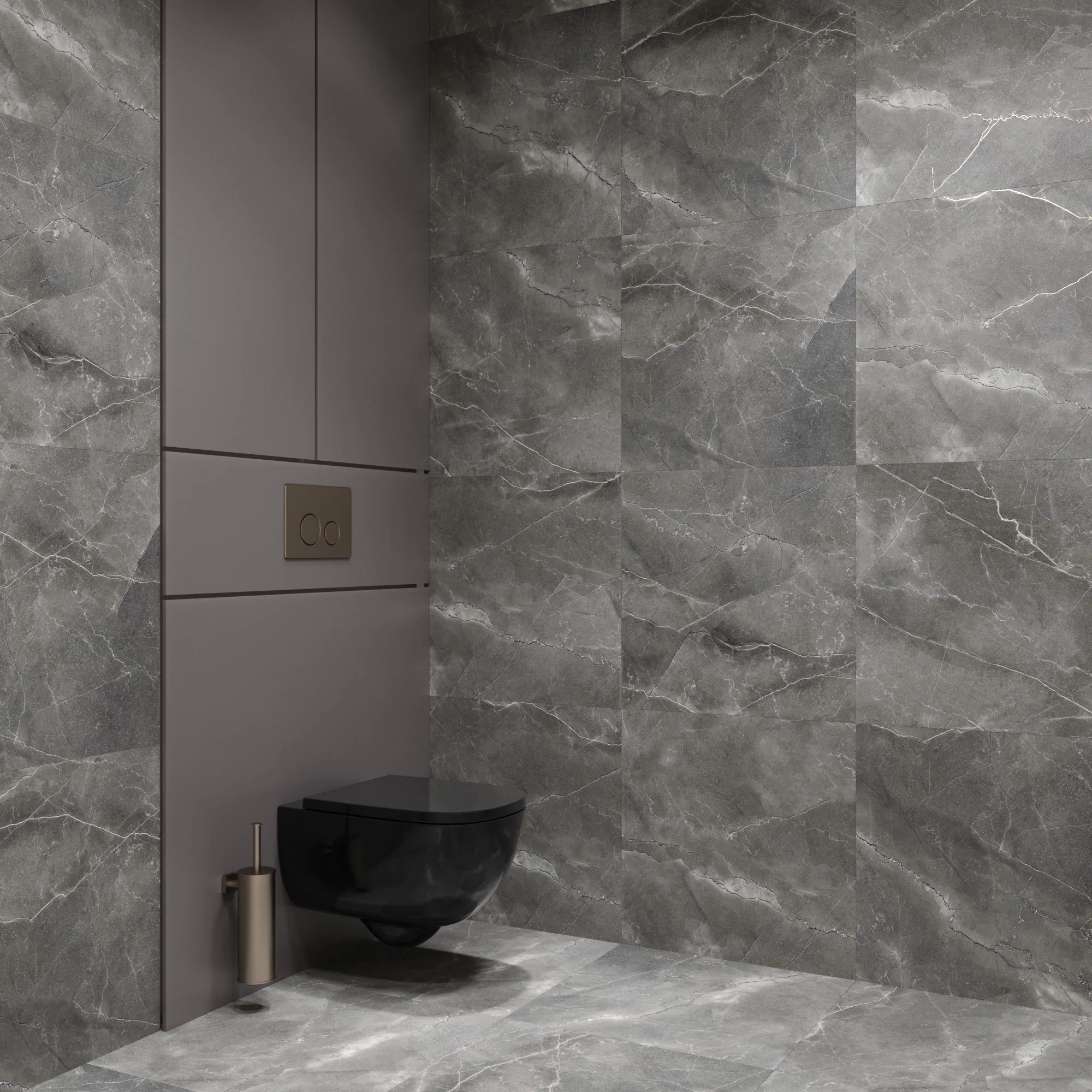 Керамогранит Аркадия Керамика CR6011-A Pulpis Nero Carving 60x60 серый