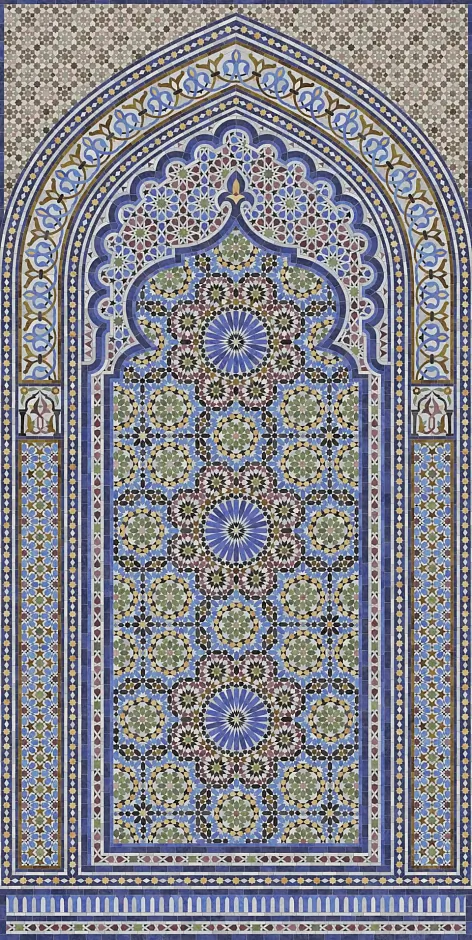 Декор Kerama Marazzi KMD3STA081GR Ковер Аттарин матовый обрезной 119.5x238.5