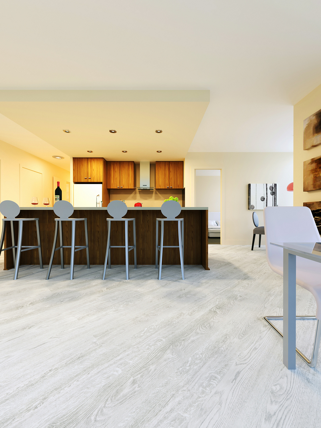 Кварцвиниловая плитка Fine Floor Light FF-1378 Дуб Гессен кварц винил напольный