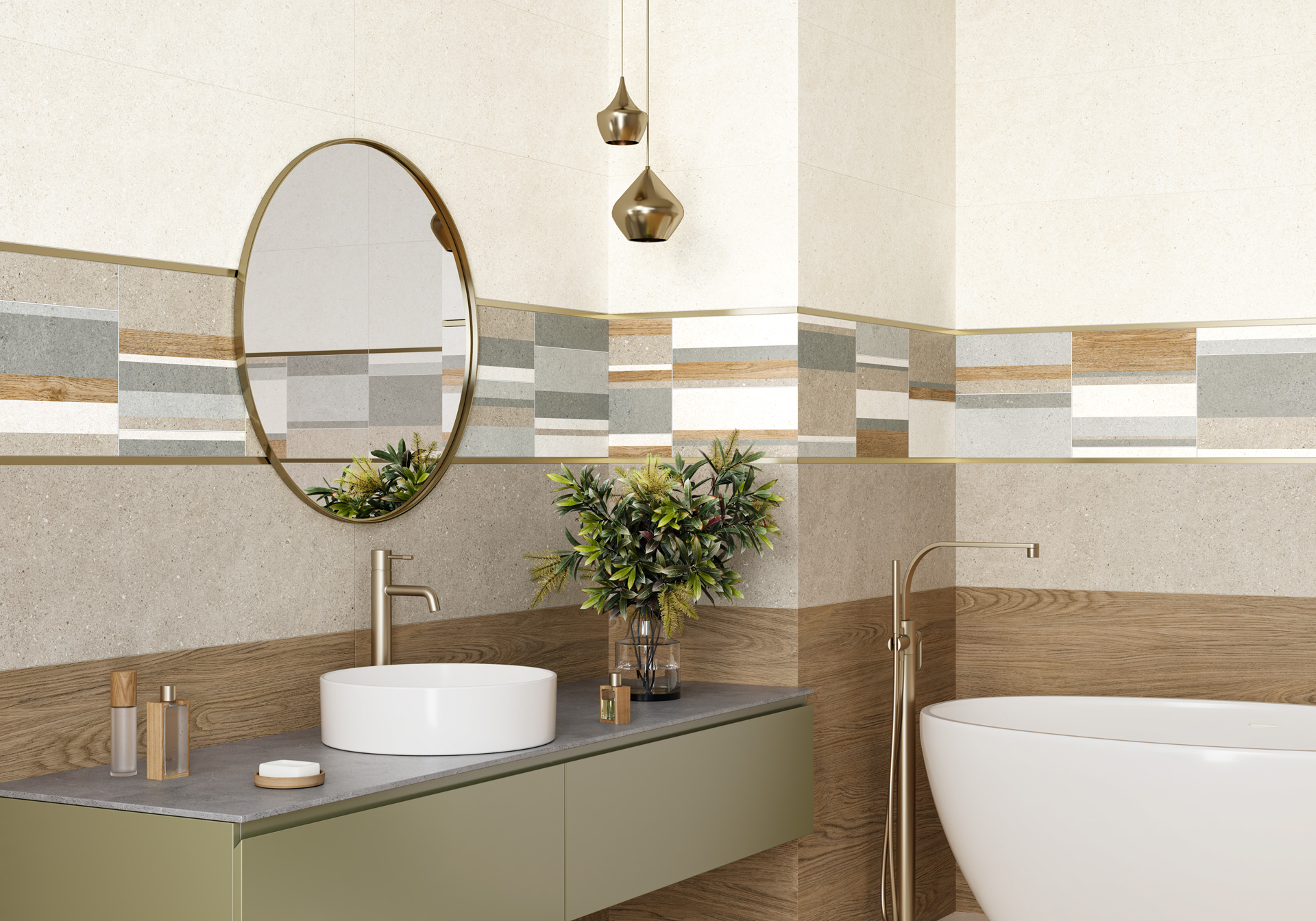 Керамическая плитка Alma Ceramica Ангола TWU3090AGL40R серый 30x90