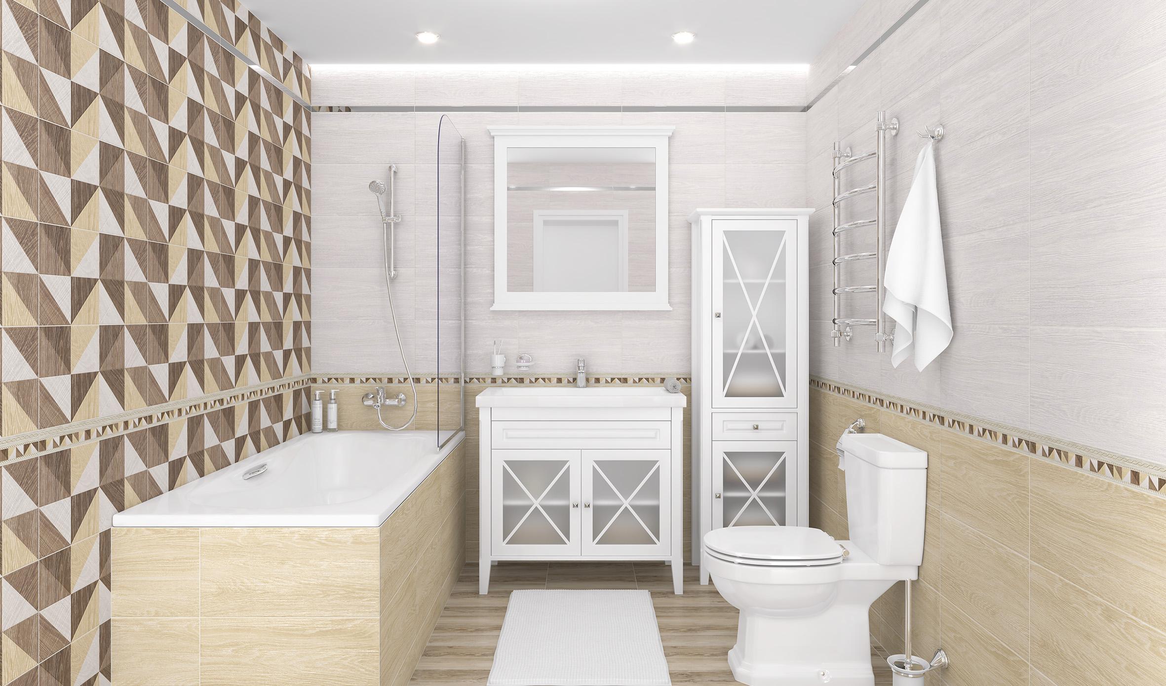 Декор (34008) Laparet Village голубой микс 25x50 матовый