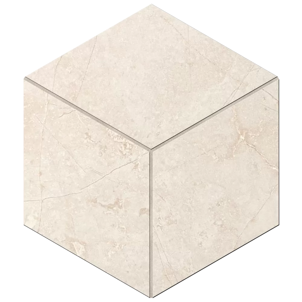 Мозаика Estima MA02 Ametis Marmulla Cube Light Beige 25x29 бежевый полир.