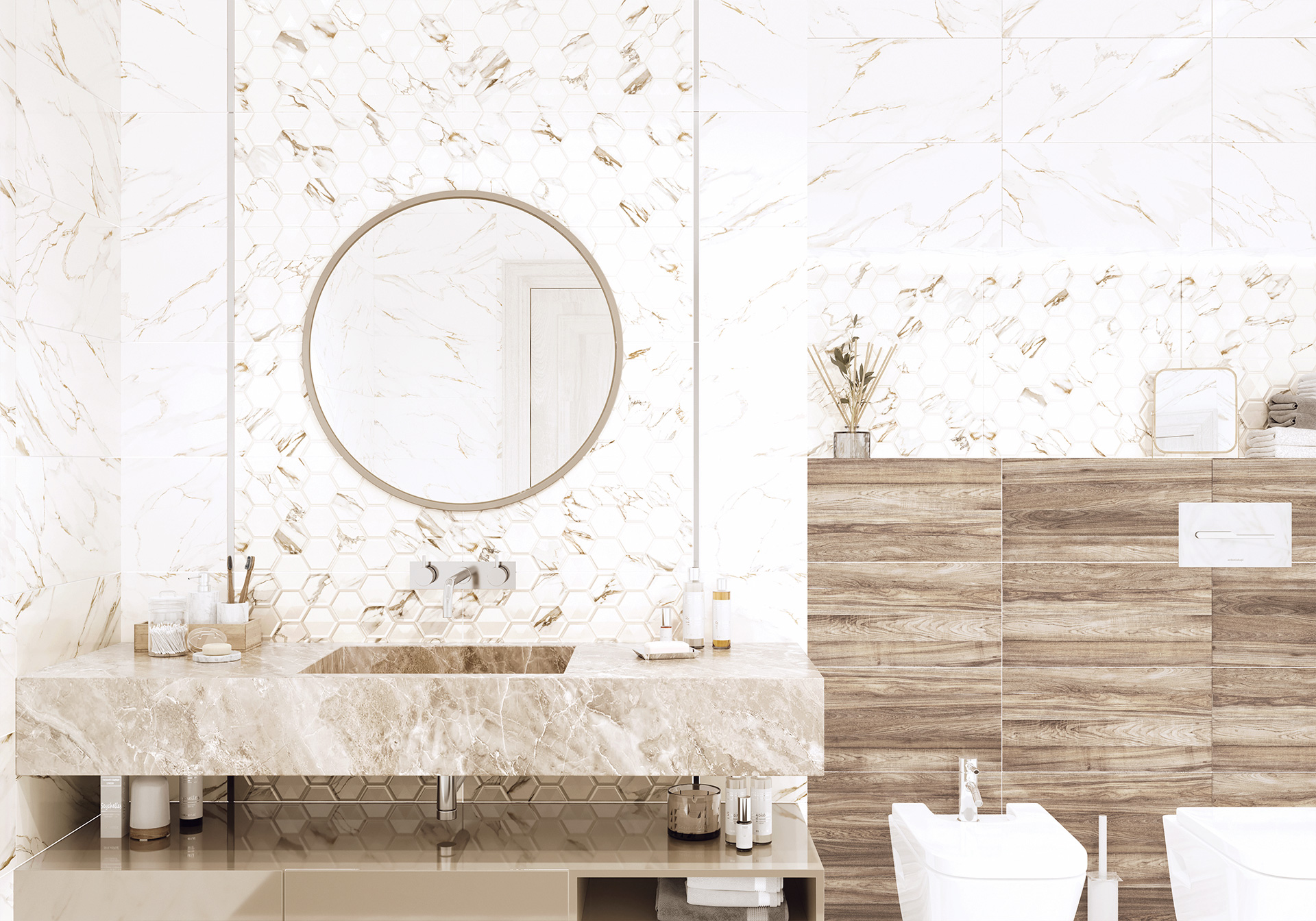 Керамическая плитка Alma Ceramica Дублин TWU09DBL404 коричневый 24.9x50