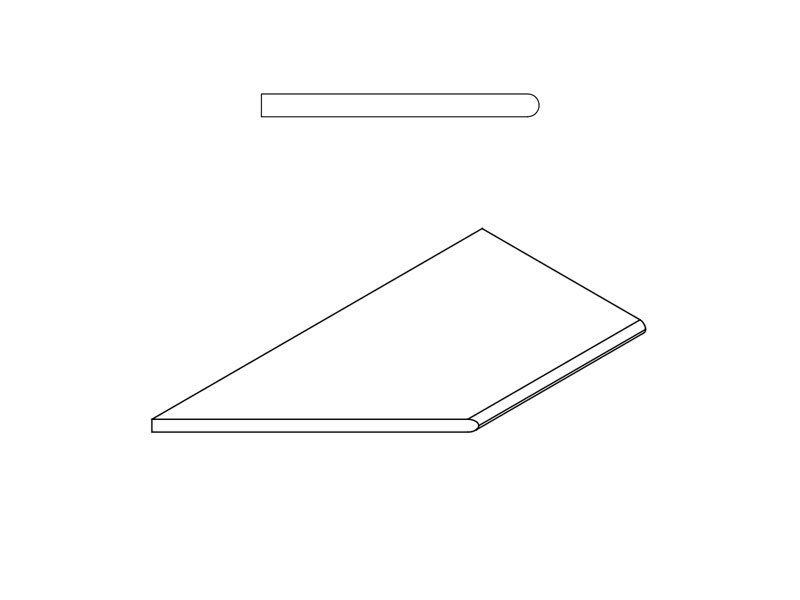 Бортик закругленный левый Italon District X2 Emerald 30x60