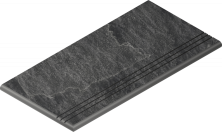 Ступень закругленная угловая левая Italon Materia X2 Titanio 30x60