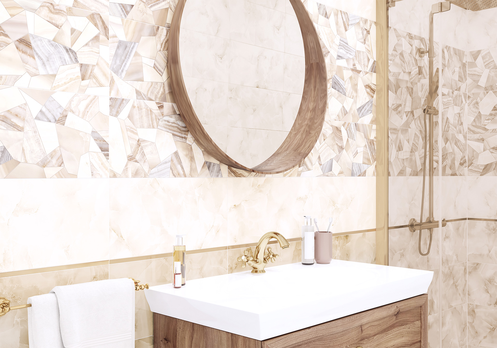 Керамическая плитка Alma Ceramica Бергамо TWU09BGM007 белый 24.9x50