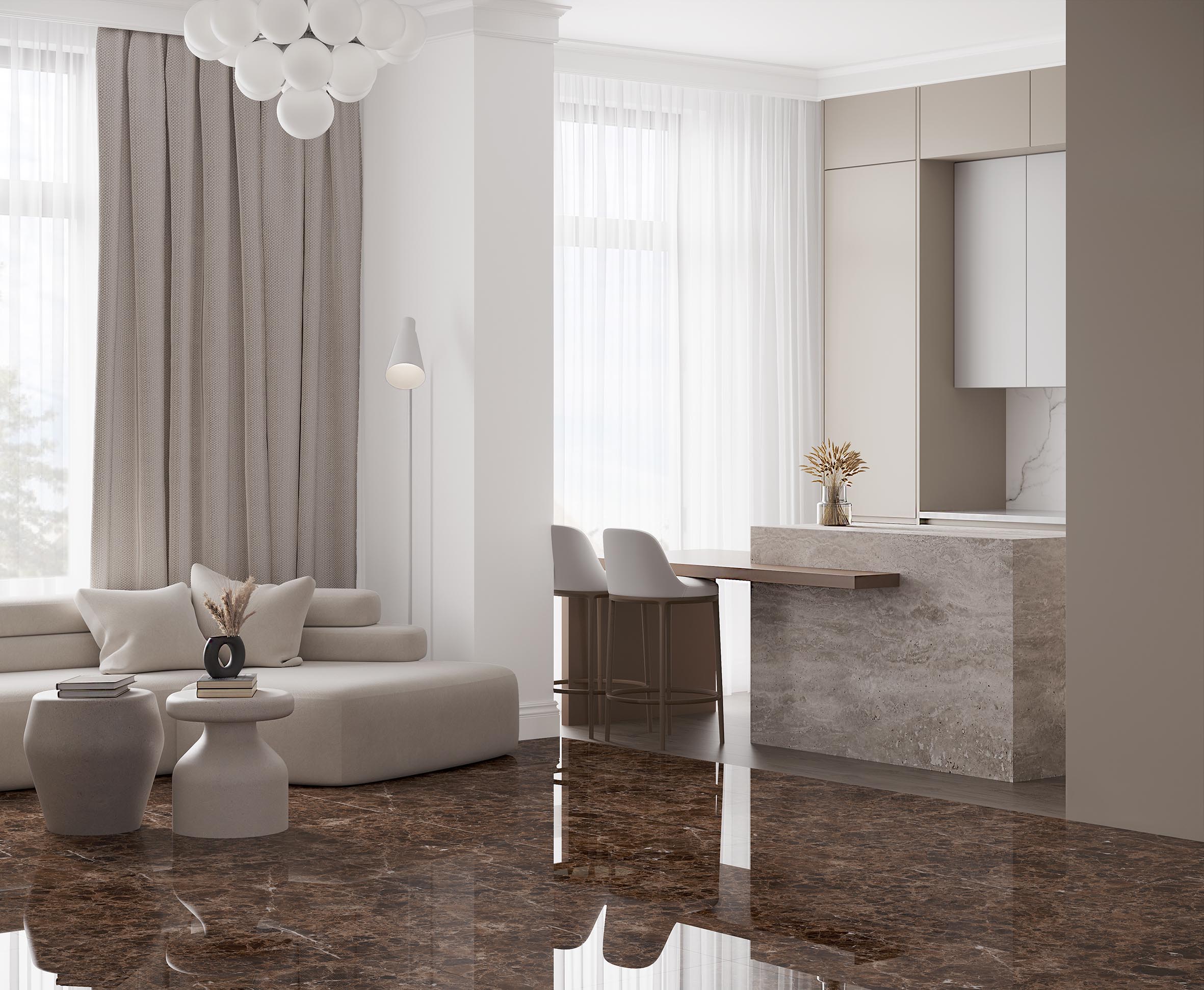 Плитка из керамогранита Laparet Emperador Brown 60x60 см полированная