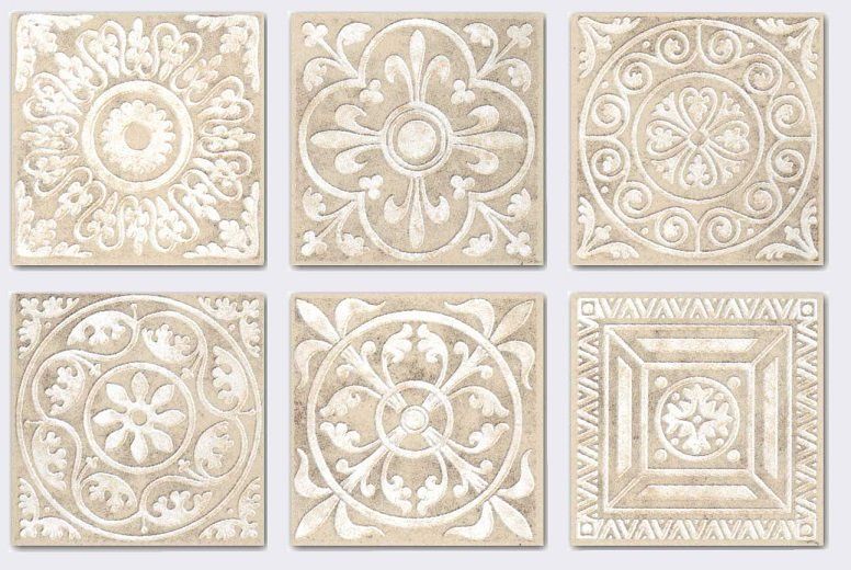 Вставка Kerama Marazzi A1294\SG1550 Сонет беж 4,7x4,7