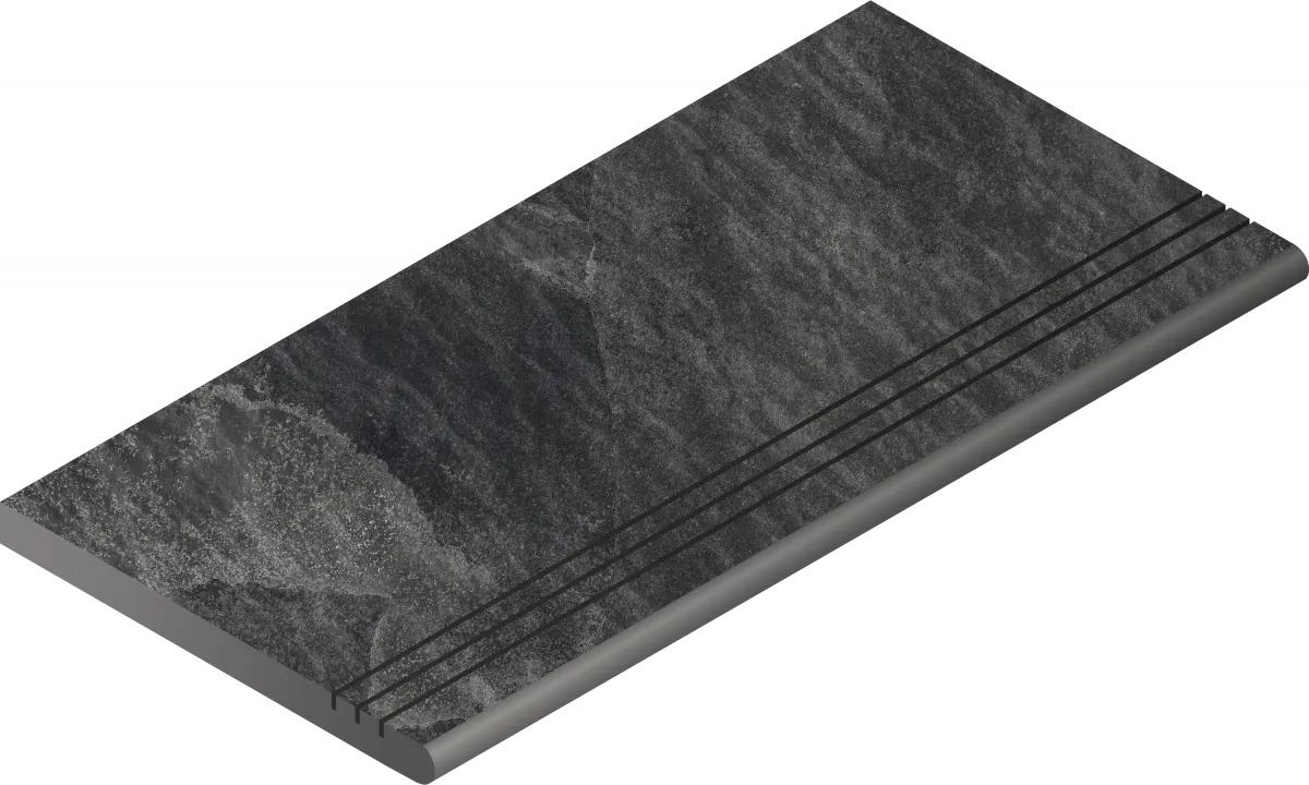 Ступень Italon Материя X2 Титанио 120 закругленная грип 620040000203 черный 30x120