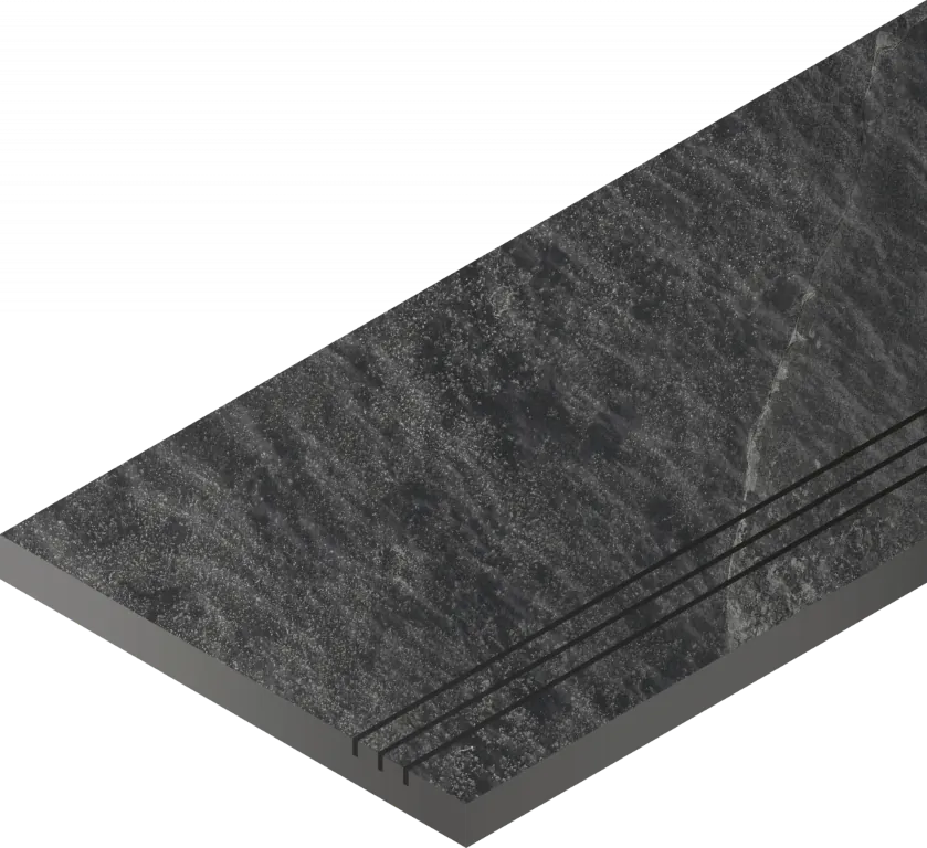 Бортик Italon Материя X2 Титанио грип правый 620090001212 черный 30x120