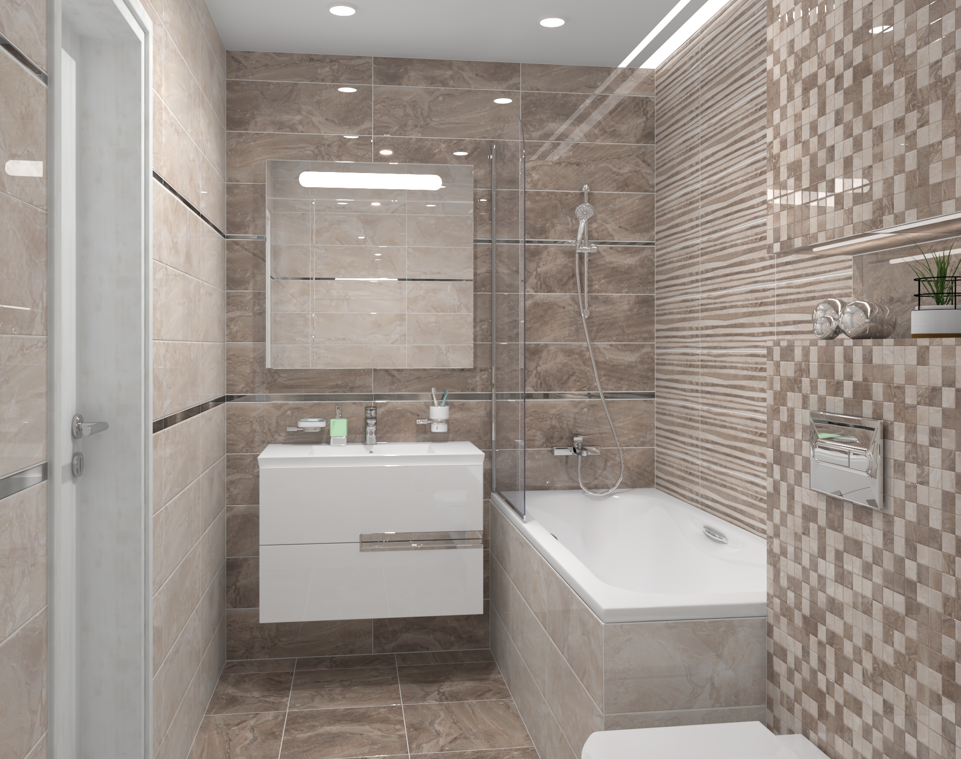 Мозаика Laparet Polaris серый 30x30 глянцевый