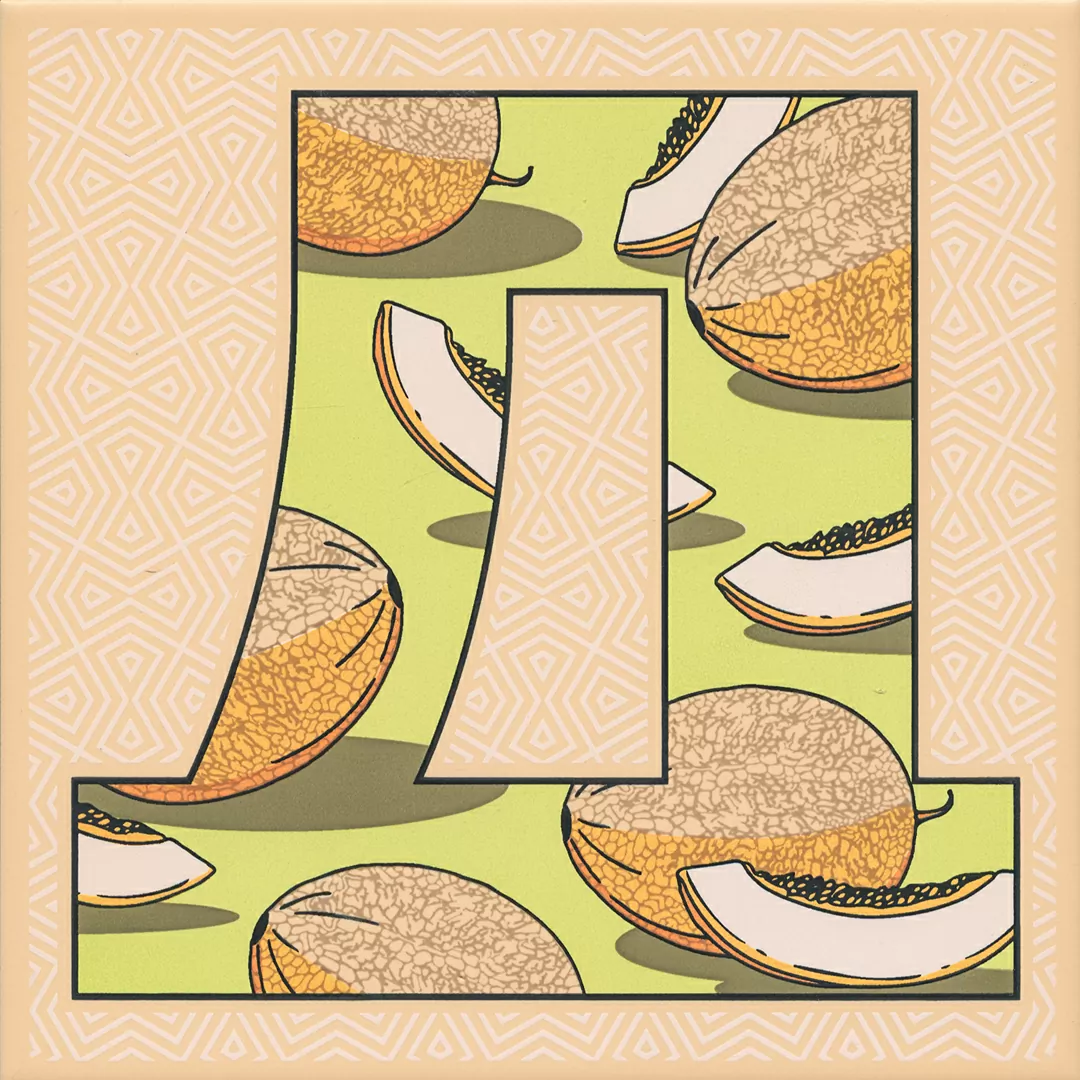 Декор Kerama Marazzi HGD\A564\5177 Сад-огород Дыня матовый 20x20