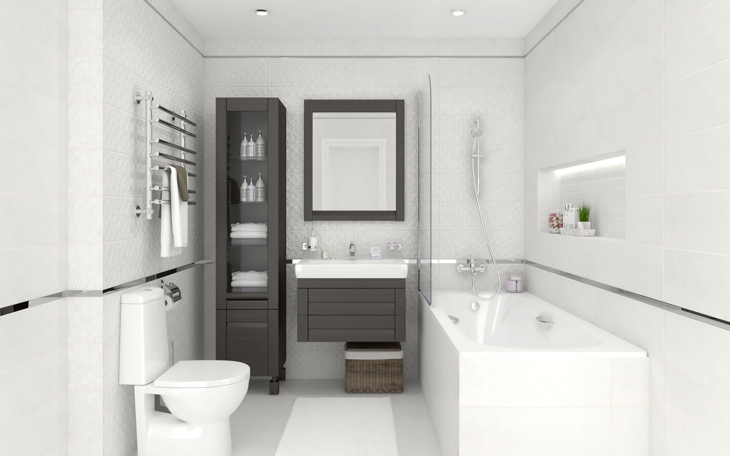 Мозаика (MM60002) Laparet Atria мозаичный ванильный 20x60 матовый