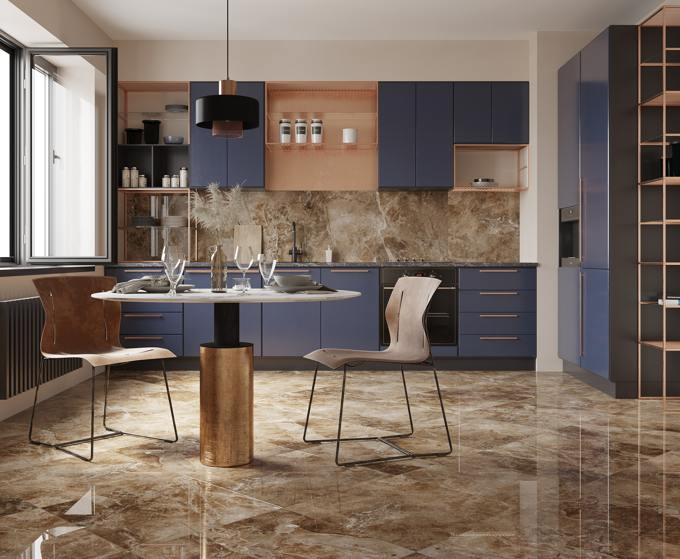 Керамогранит Laparet Krazzy Brown 60x120 полированный