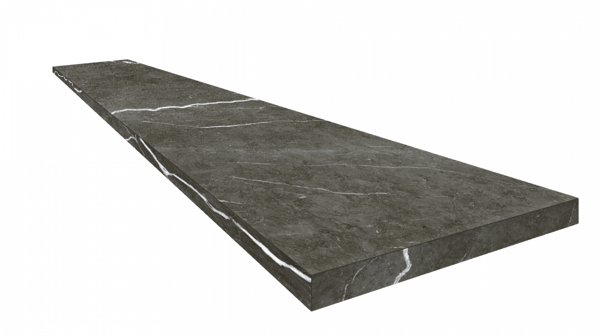 Ступень ColiseumGres Микеланджело Дарк угловая правая 620070002493 черный 33x120