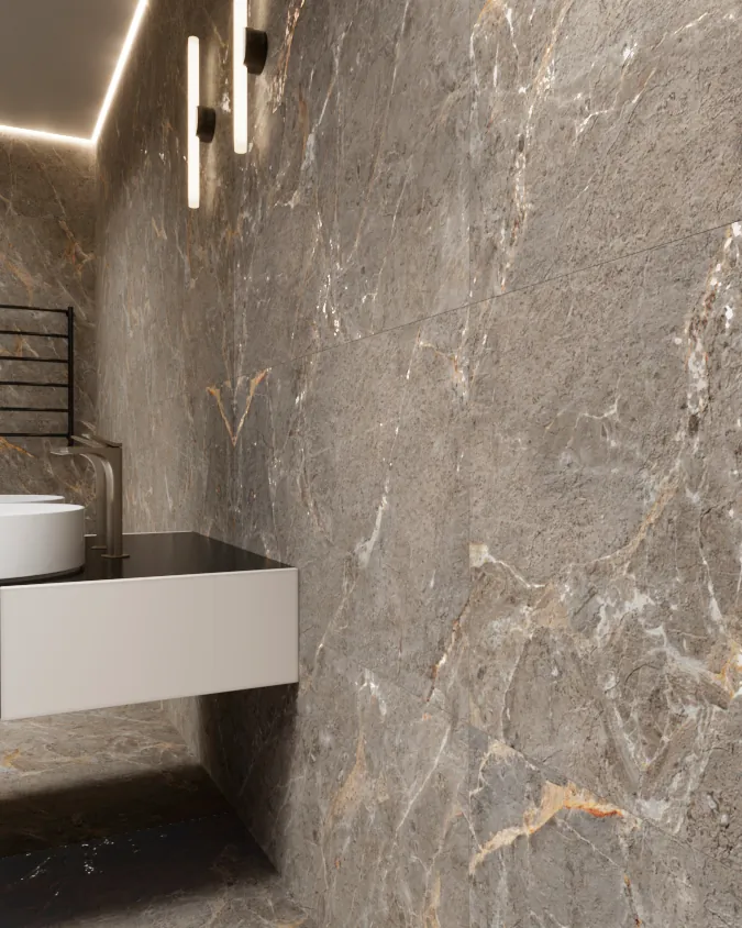 Керамогранит Аркадия Керамика GI8006-B Royal Grey Matt Glossy Ink Punch 60x120 серый