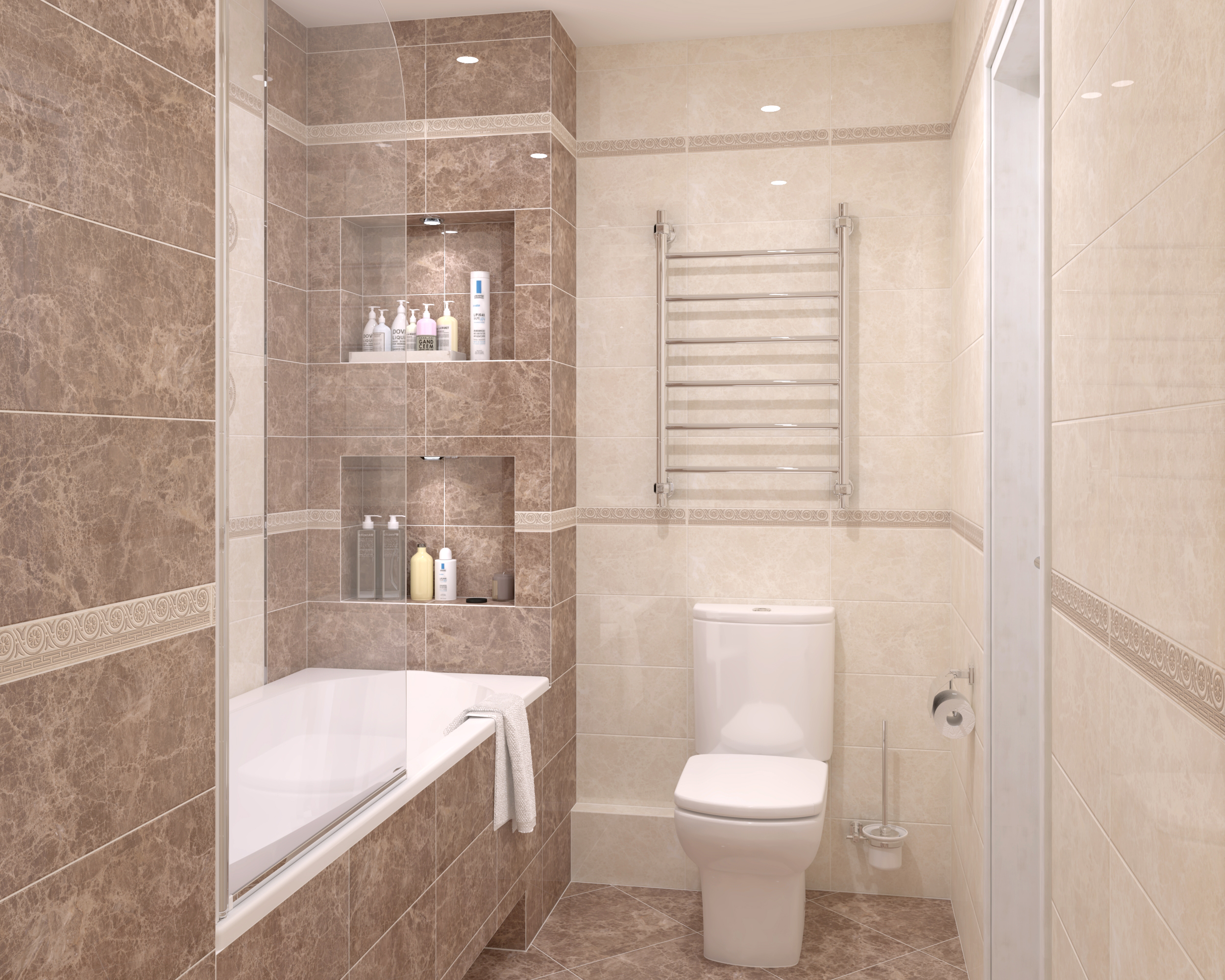 Бордюр (56-03-11-497) Laparet Persey бежевый 5x40 глянцевый