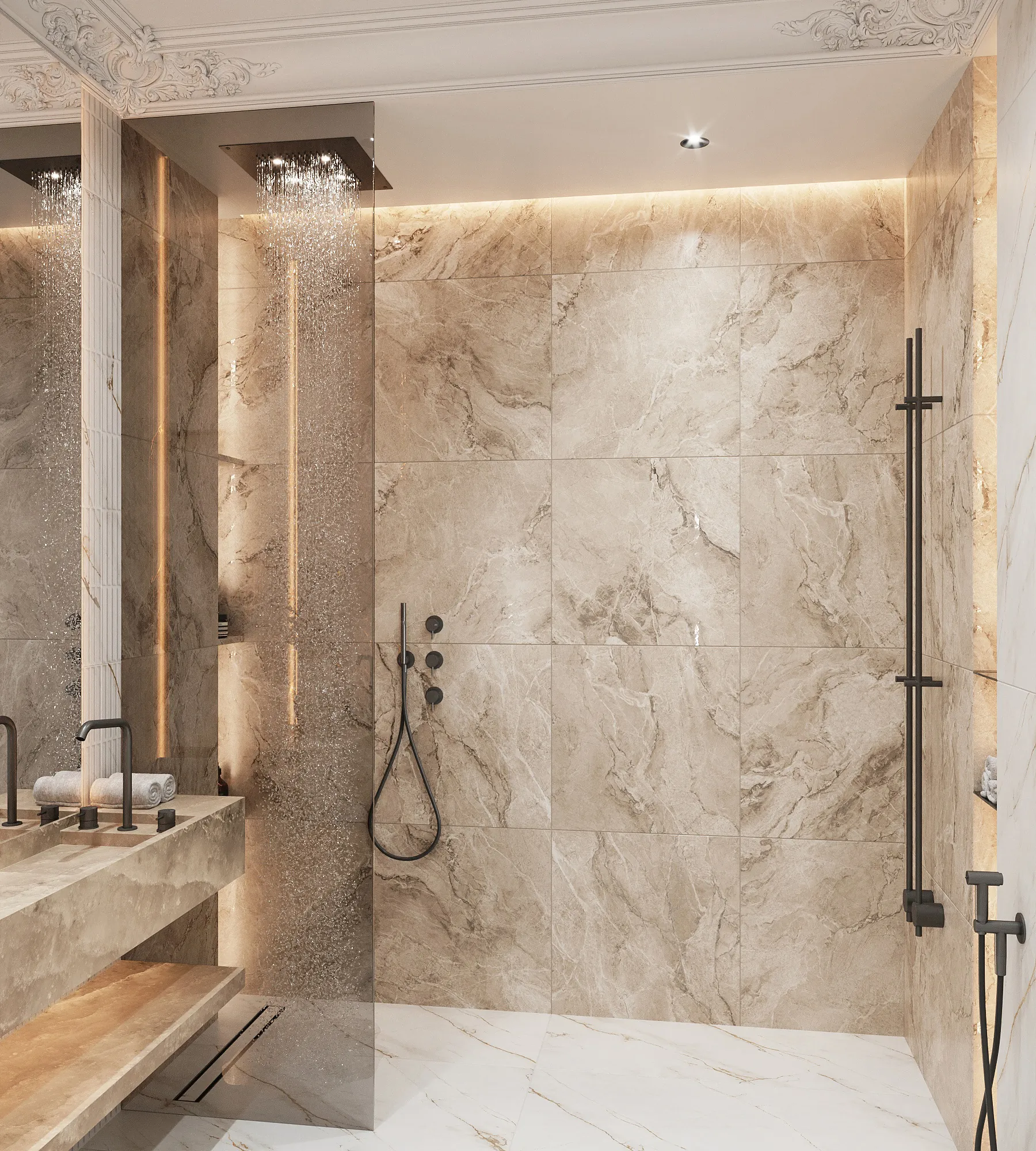 Декор Аркадия Керамика CR4009-D Bolivia Dove Decor Carving Punch 60x120 серый