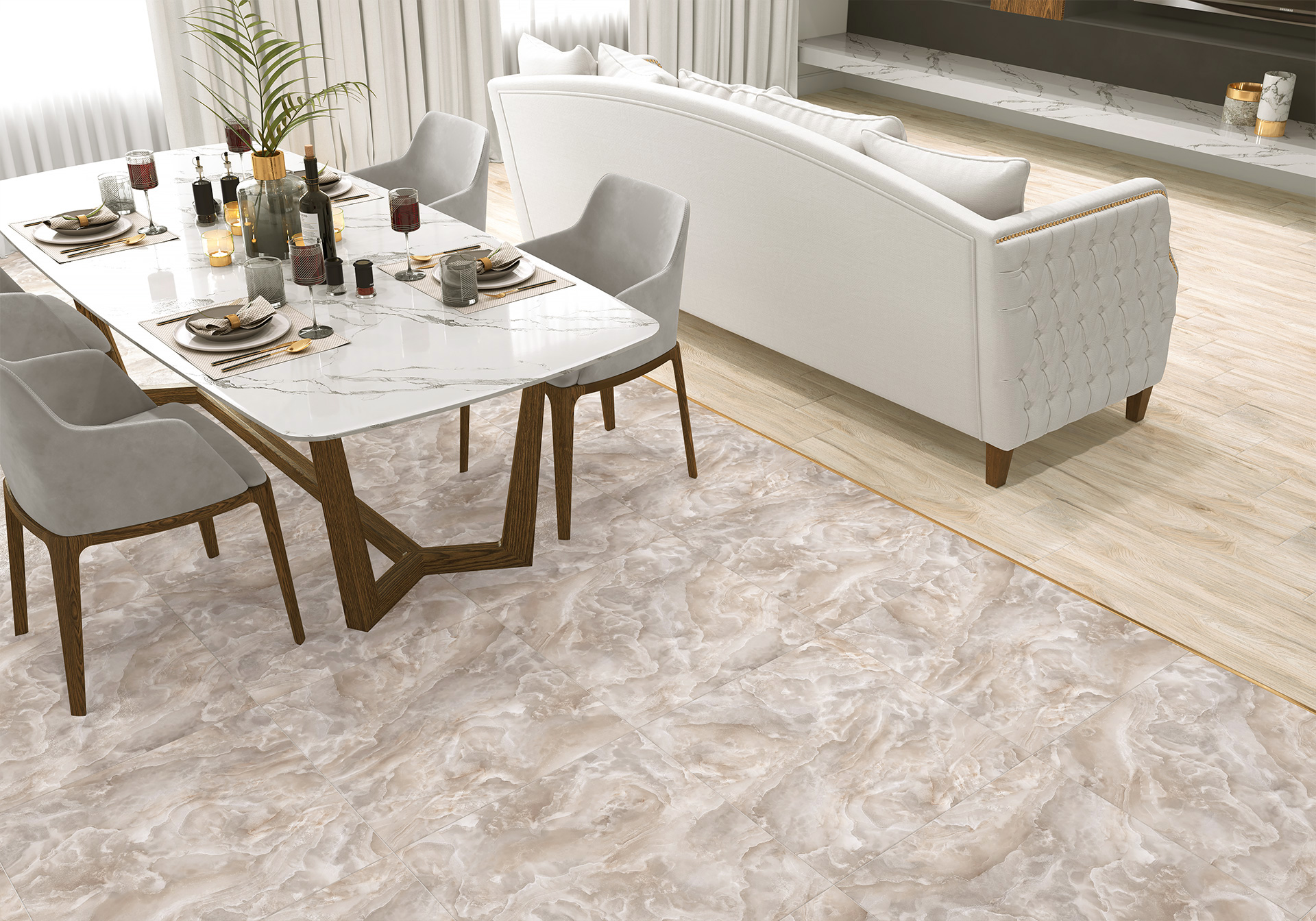 Керамогранит Alma Ceramica Саншайн GFU04SNH44L бежевый 60x60