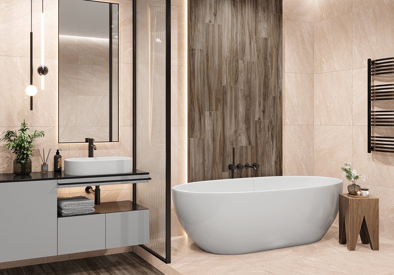 Керамогранит Alma Ceramica Angara GFU04ANG44R 60x60x9.5 коричневый