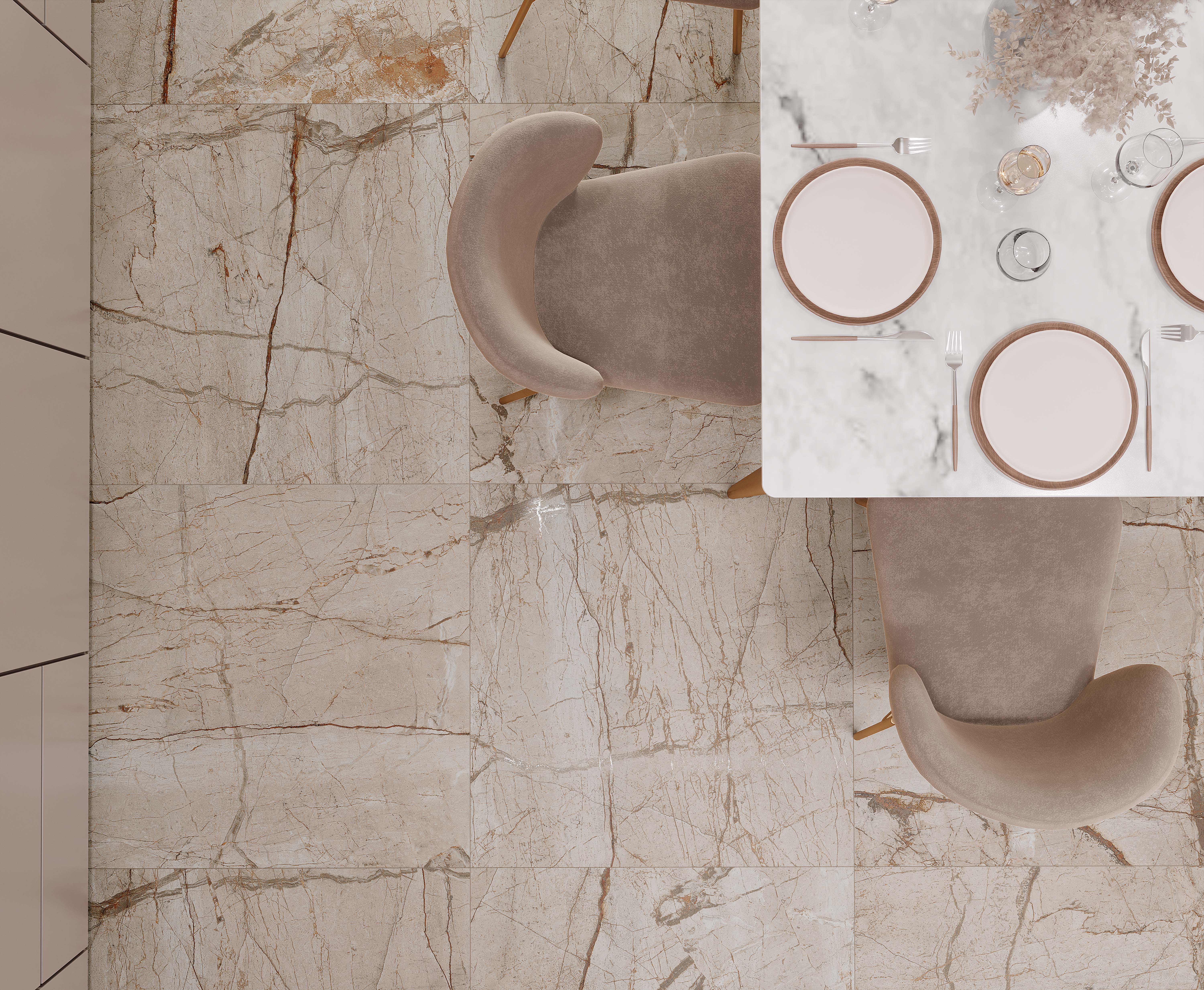 Керамогранит Laparet Pulsar Beige 80x80 глянцевый