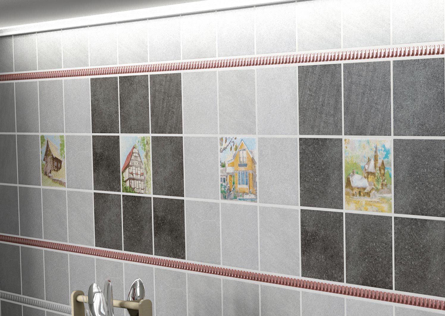 Керамическая плитка Kerama Marazzi 1222H Конфетти черный 9,8x9,8