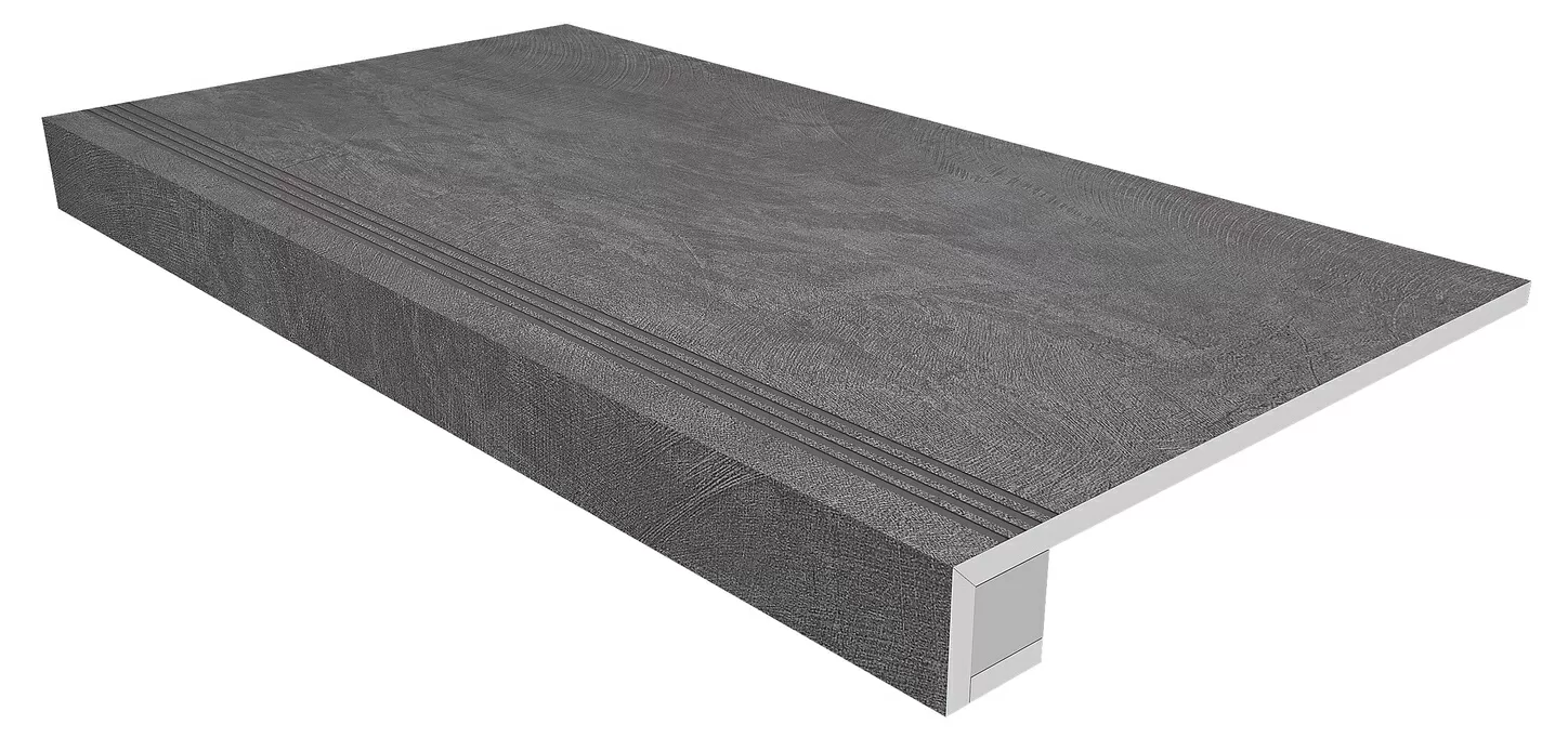 Комплект Estima SR06 Spectrum Graphite (Ступень 33x120 непол. прямоугол. бортик с насечками + Подступенок 14,5x120)