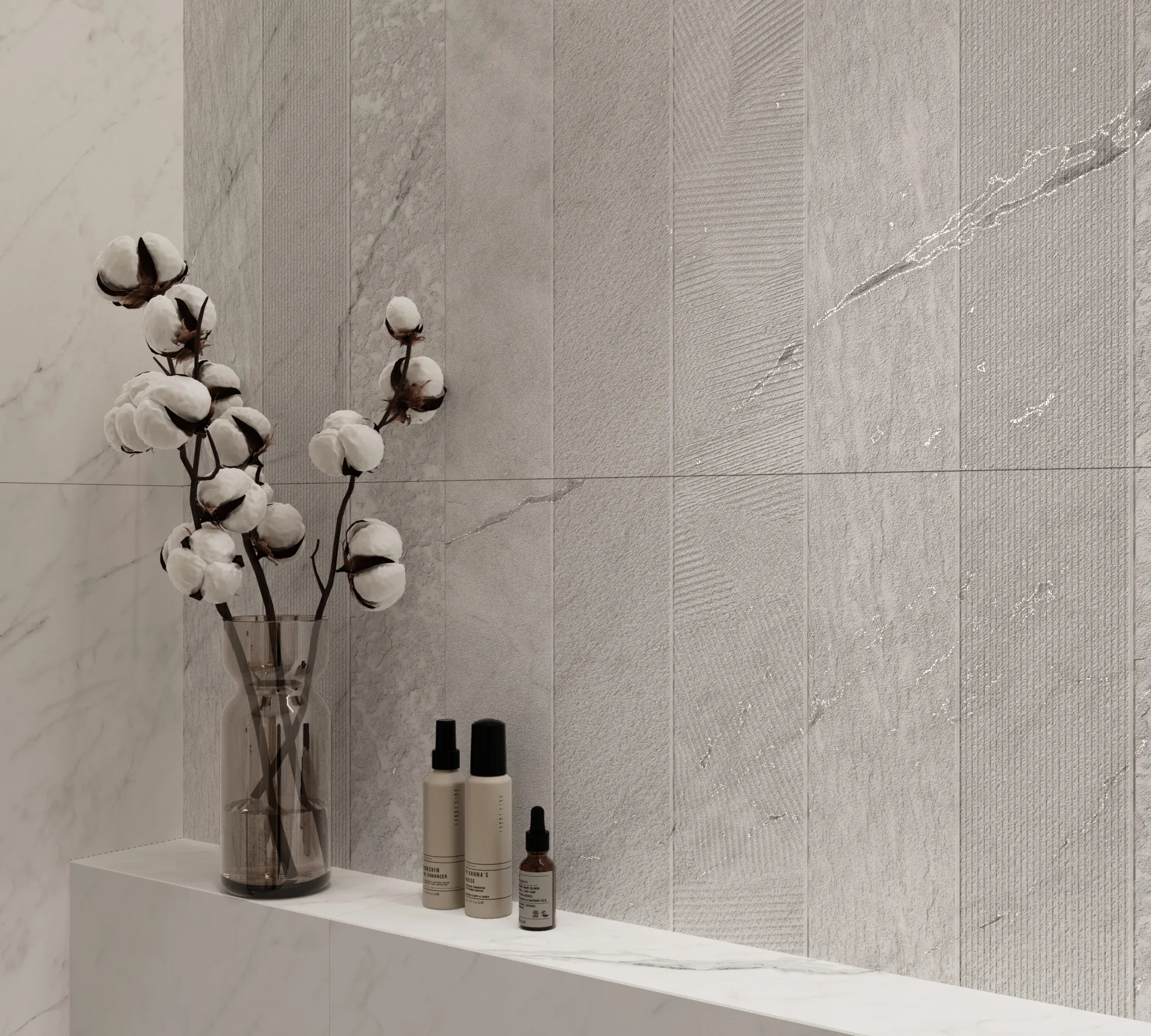 Декор Креанза CZ-GL07-D Montesa White Decor Matt Glossy Ink Punch 80x160 белый