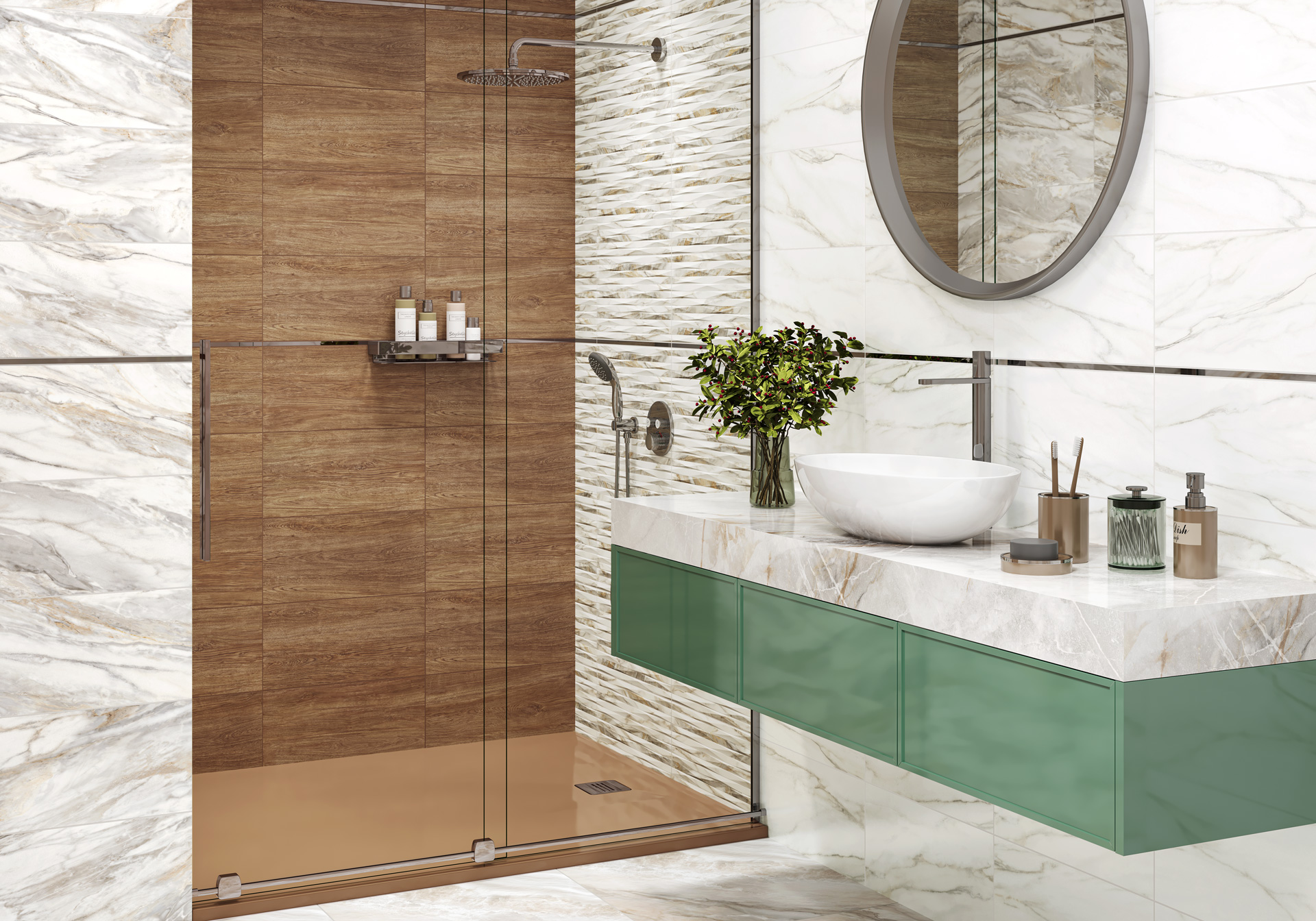 Керамическая плитка Alma Ceramica Эйфория TWU2550EPH40 бежевый 24.9x50