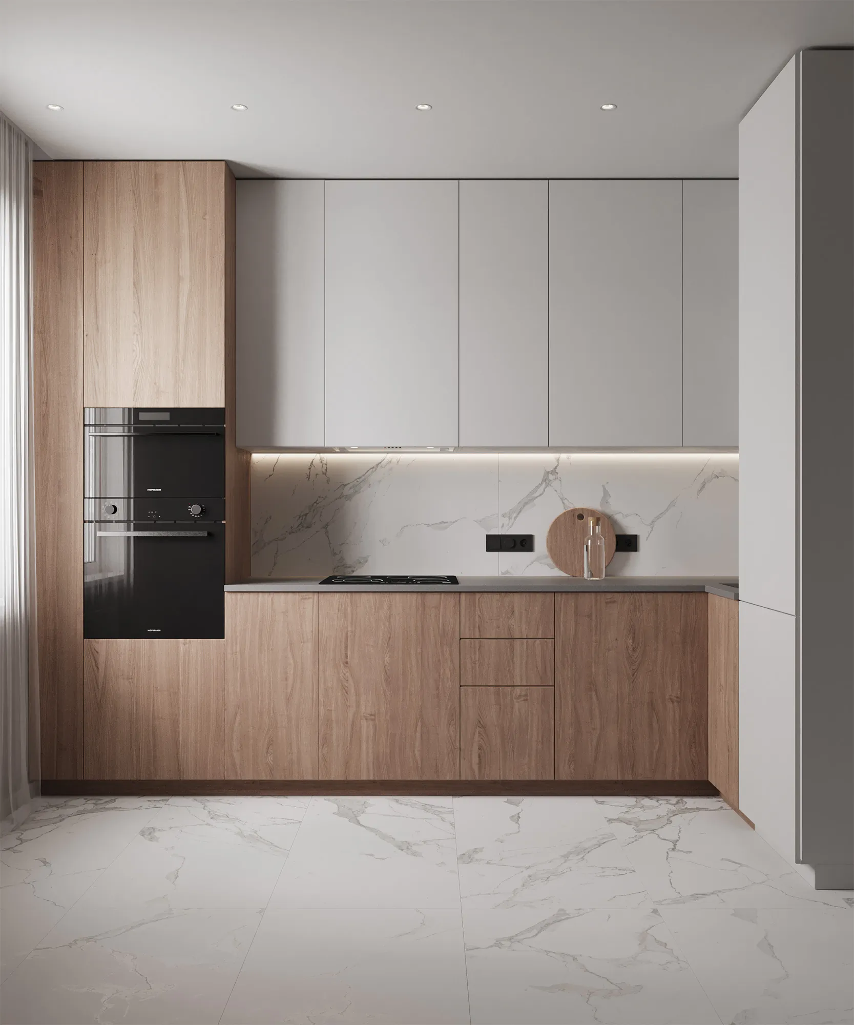 Керамогранит Аркадия Керамика GI8005-A Paradise Statuario Matt Glossy Ink 60x120 белый