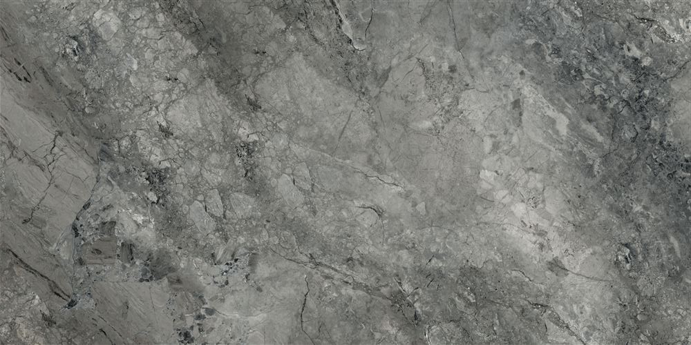 Керамогранит Vitra MarbleSet Иллюжн Темно-серый R9 60x120 полированный