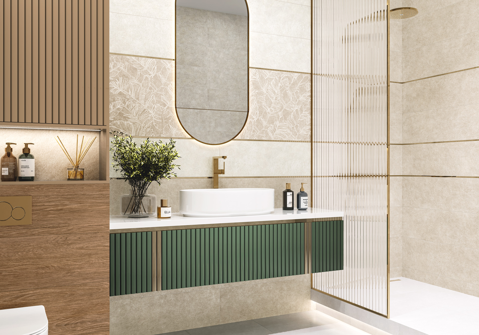 Керамическая плитка Alma Ceramica Гарден TWU3090GAR40R бежевый 30x90