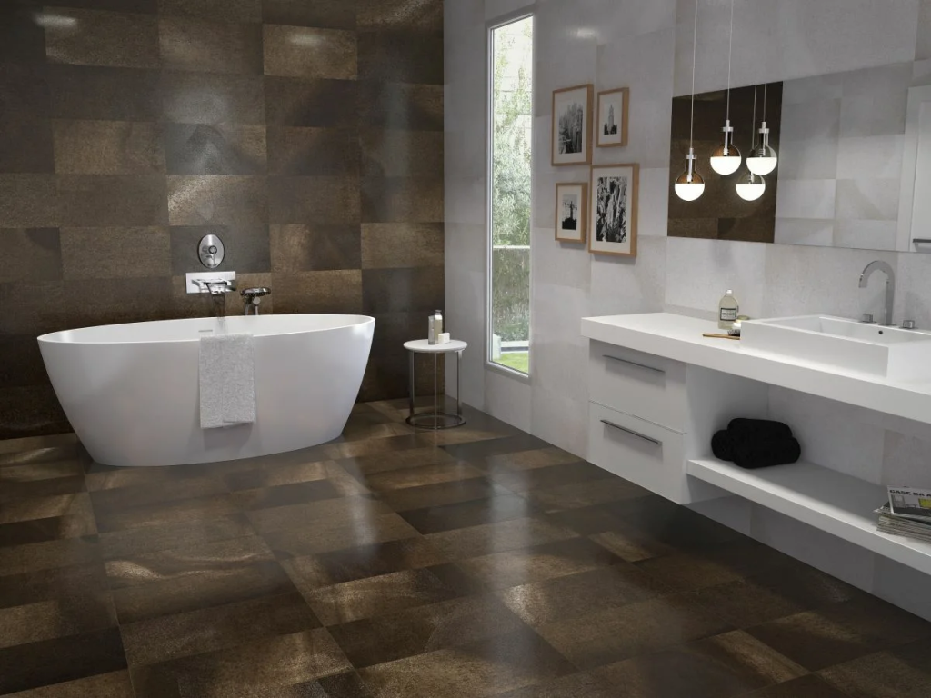 Ванная в стиле лофт, в темных тонах Ванная в стиле лофт, в темных тонах