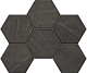 Мозаика Estima GB03 Gabbro Hexagon Anthracite 25x28.5 серый