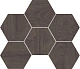 Мозаика Estima SI04 Ametis Selection Hexagon Walnut 25x28.5 коричневый