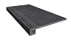 Комплект Estima LN04 Luna Black (Ступень 33x120 непол. прямоугол. бортик с насечками + Подступенок 14,5x120)