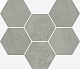 Мозаика Italon Terraviva Grey Hexagon 25x29