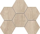 Мозаика Estima SF02 Soft Wood Hexagon Creamy 25x28.5 бежевый