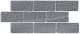 Бордюр Kerama Marazzi BR023 Роверелла серый мозаичный 14,7x34,5