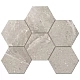 Мозаика Estima KA03 Ametis Kailas Hexagon Light Brown 25x28.5 коричневый