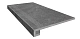 Комплект Estima TE03 Terra Anthracite (Ступень 33x120 непол. прямоугол. бортик с насечками + Подступенок 14,5x120)
