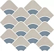 Декор Kerama Marazzi KMD2HID005BR Таделакт наборный бежевый светлый, синий светлый матовый обрезной 28x30