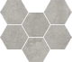 Мозаика ColiseumGres Экспо Грэй Гексагон 620110000173 серый 25x29