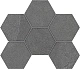 Мозаика Estima LN03/TE03 Luna Hexagon Anthracite 25x28.5 серый