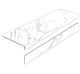 Ступень Старо Statuario Calipso с подступенником 32x120 белый