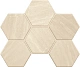 Мозаика Estima GB01 Gabbro Hexagon White 25x28.5 бежевый