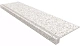 Комплект Estima CM00 Cosmos White (Ступень 33x120 непол. прямоугол. бортик с насечками + Подступенок 14,5x120)