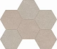 Мозаика Estima LN01/TE01 Luna Hexagon Beige 25x28.5 бежевый